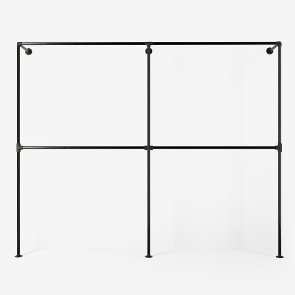 Het walk -in 2 rij garderobe -systeem - (2 rails / 2 rails)