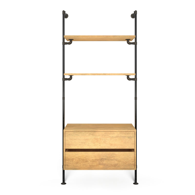 Original Walk-In 1 rij met ladekast - (2 legplanken + 1 ladekast)