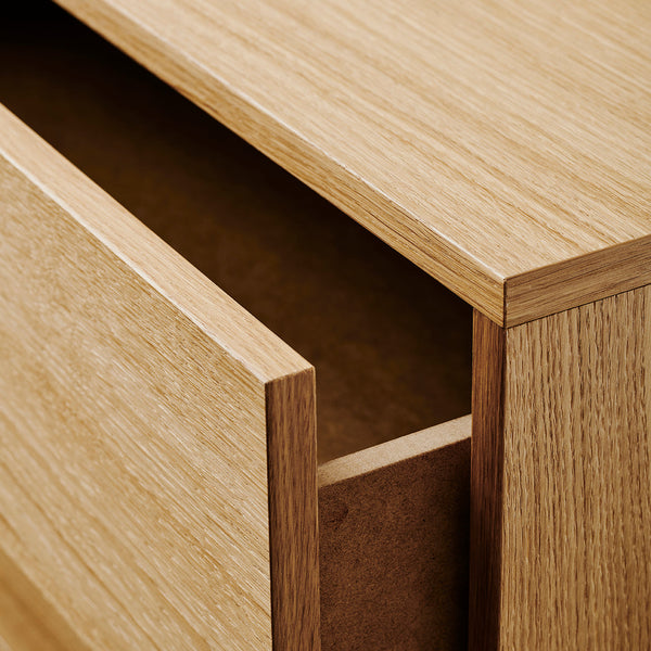 Dressoir in klassiek eiken met 2 laden single