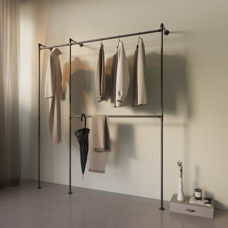 Original Walk-In 2 row wardrobe system - (1 kledingroede / 2 kledingroedes)