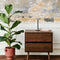 Dressoir in gerookte eik met 2 laden single