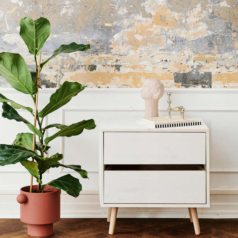 Dressoir in lichte dennen met 2 laden single