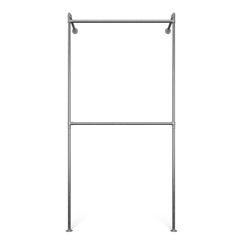 Original Walk-In 1 rij dubbele kledingroede wandgemonteerd kledingrek - (2 roedes)